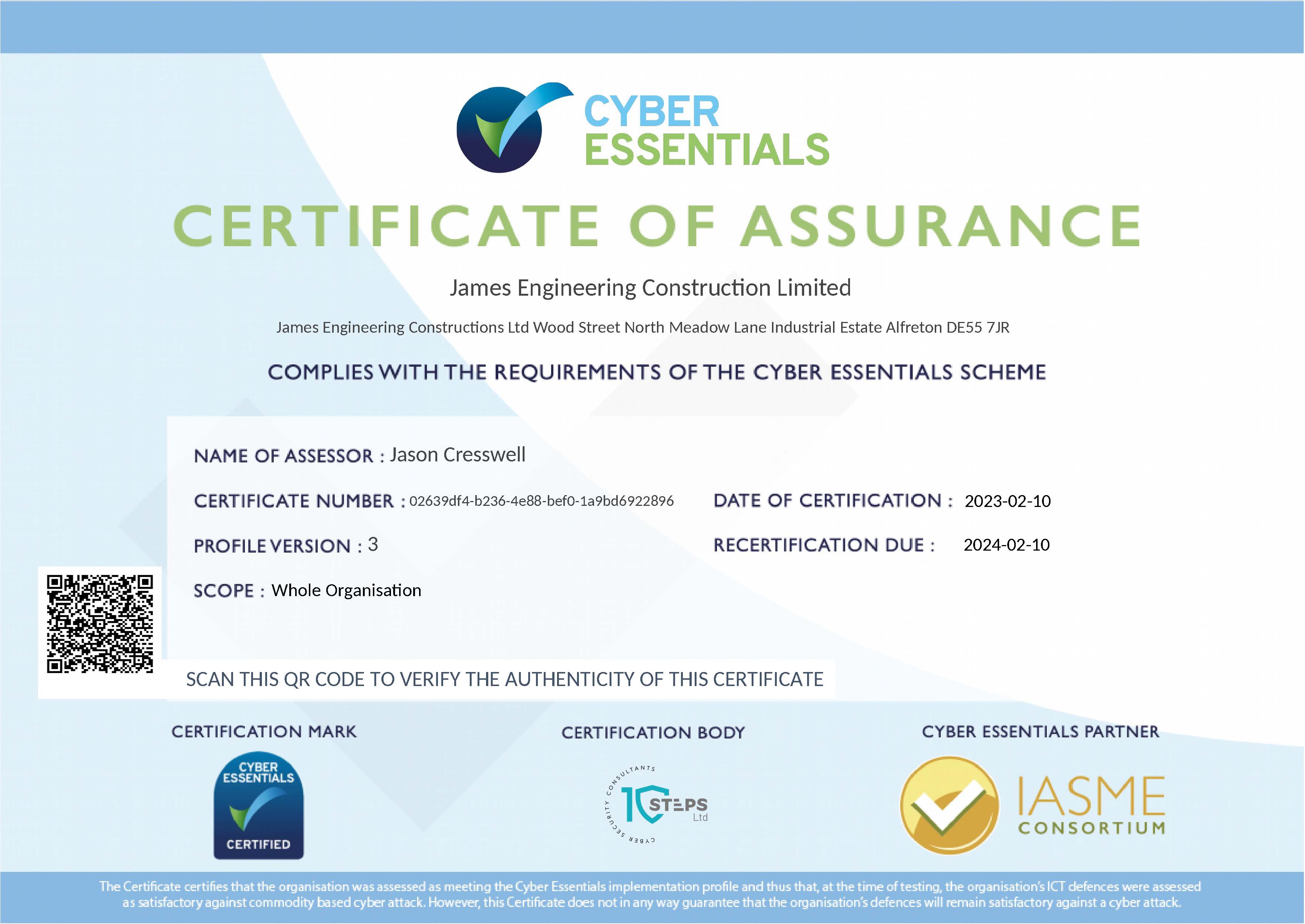 Cyber Essentials Accredited (Section 1)