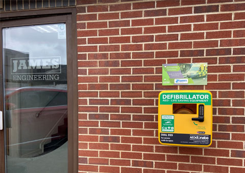 Installation of 2x community defibrillators